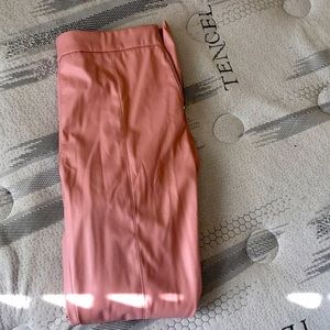 Pink leather pants